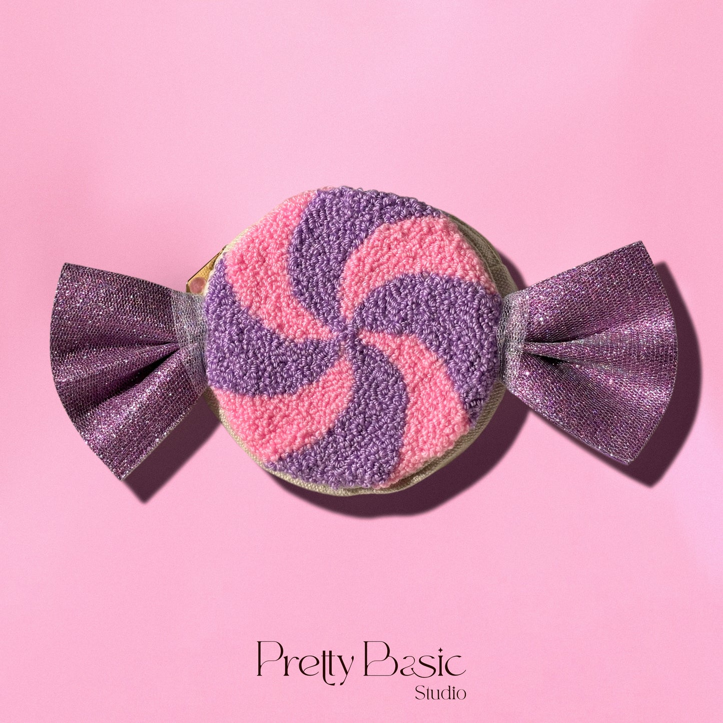 Bonbon hand tufted pouch