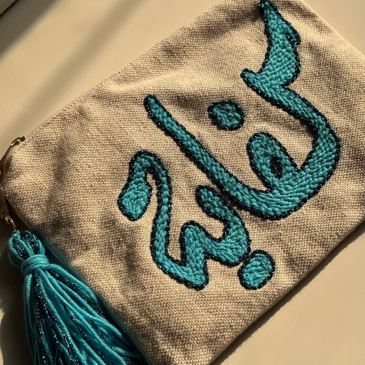 “Her keepsake” hand tufted clutch