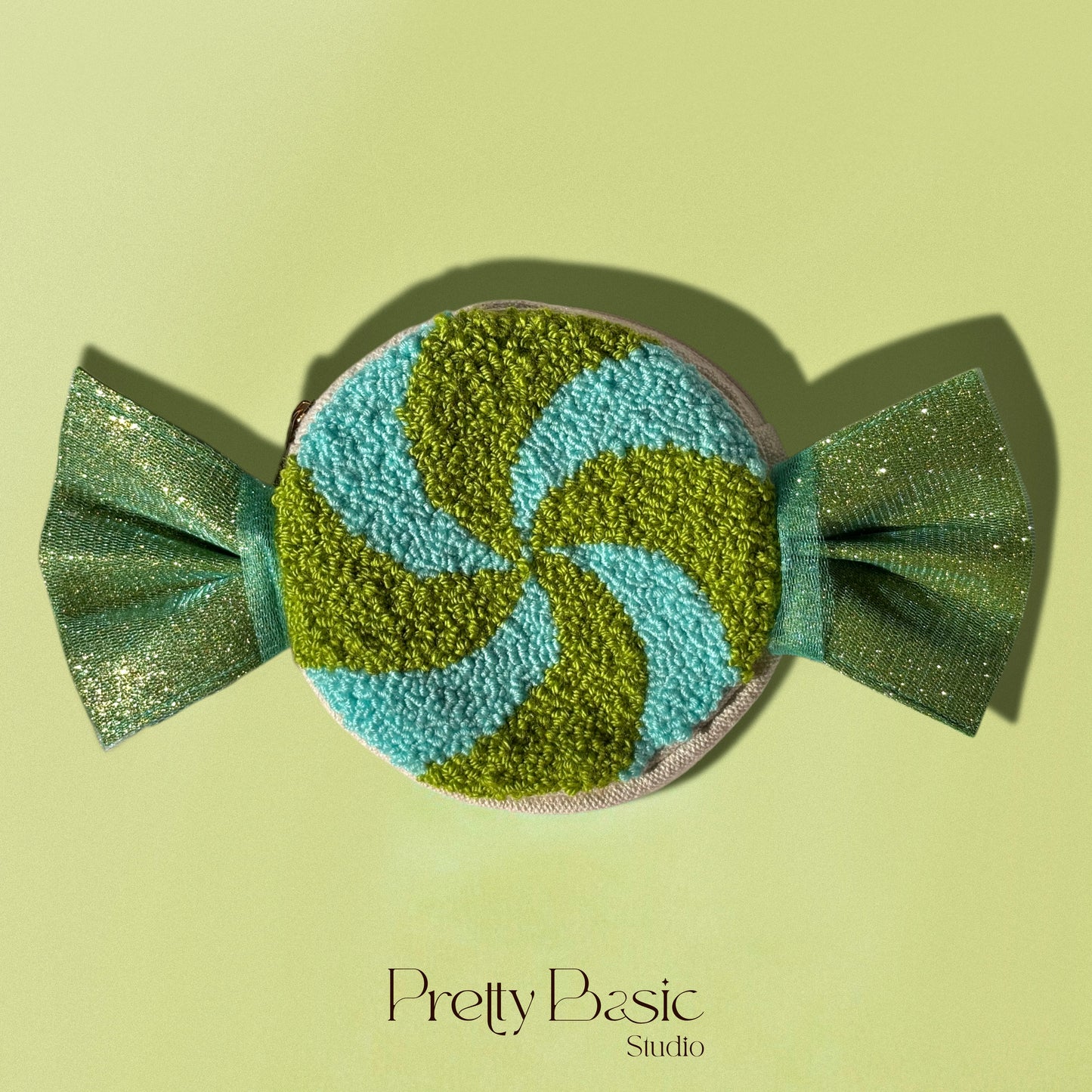 Bonbon hand tufted pouch