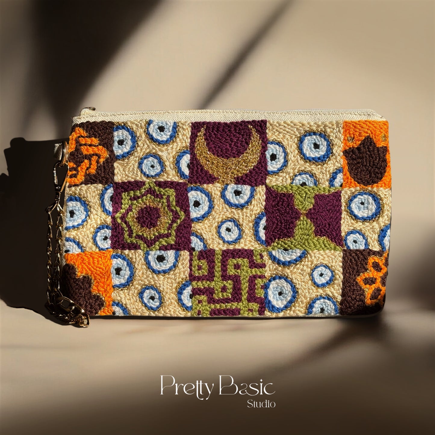 Layali hand tufted clutch