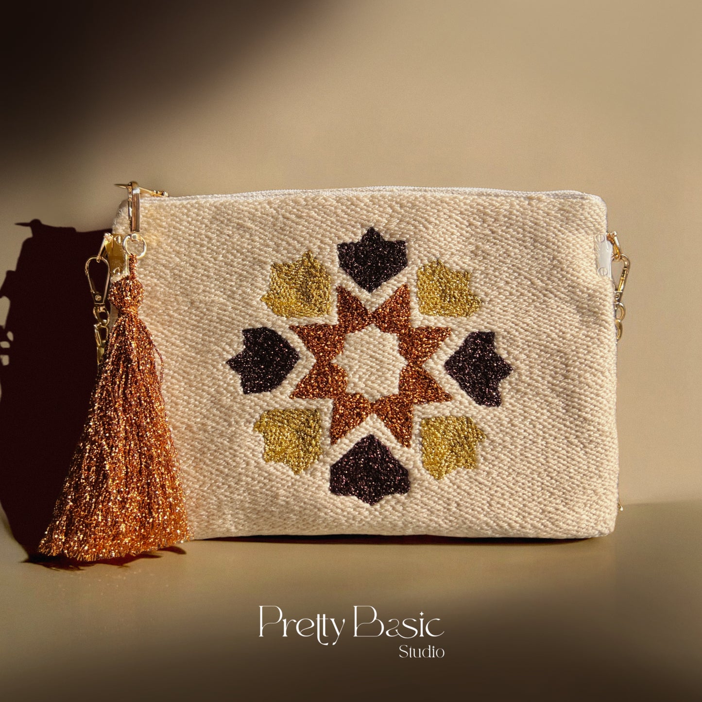 Arabesque Bloom hand tufted handbag