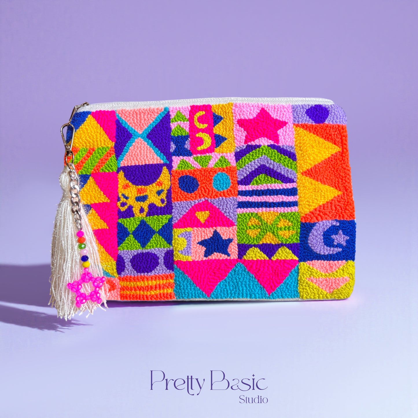 Colors of the Alley hand tufted clutch