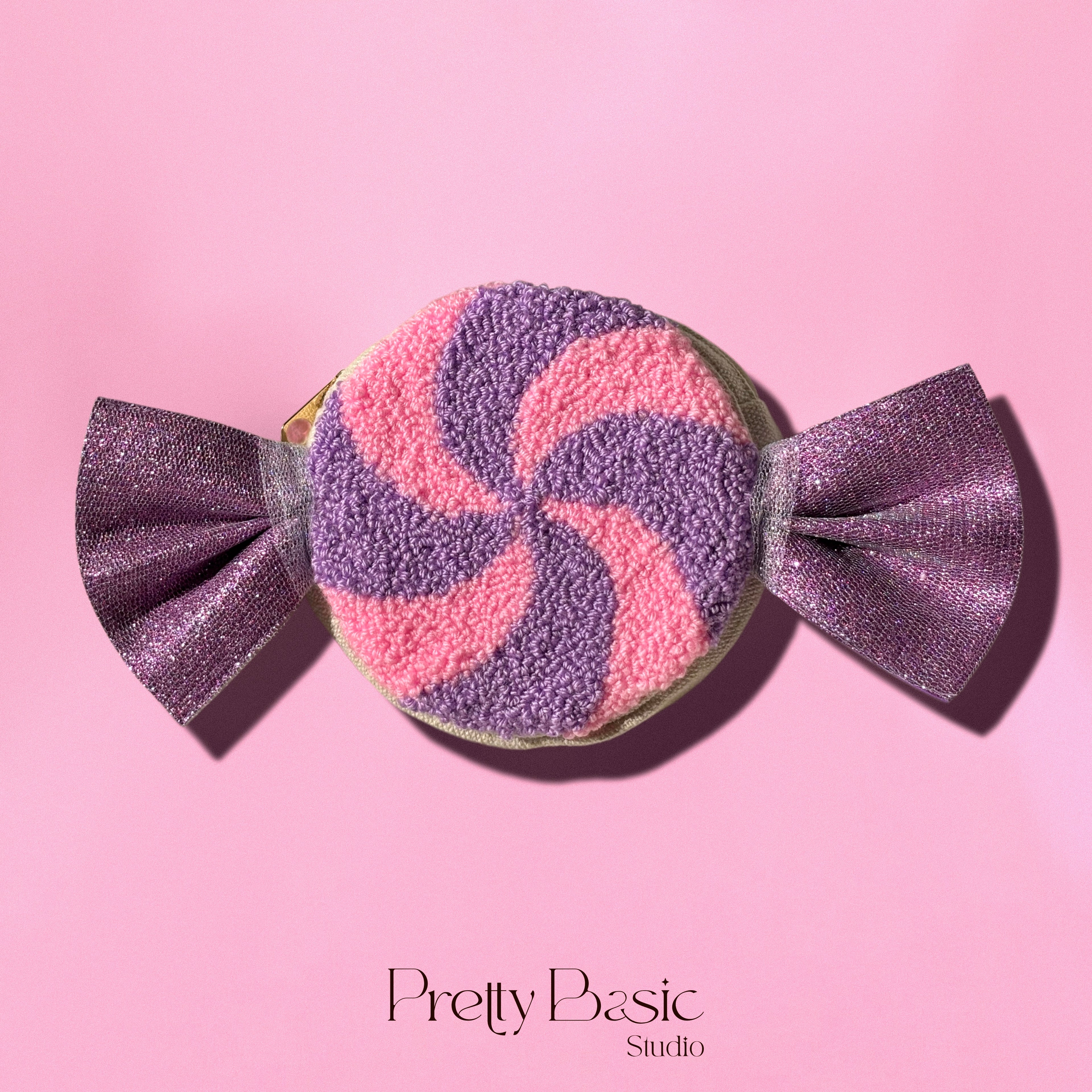 Bonbon hand tufted pouch