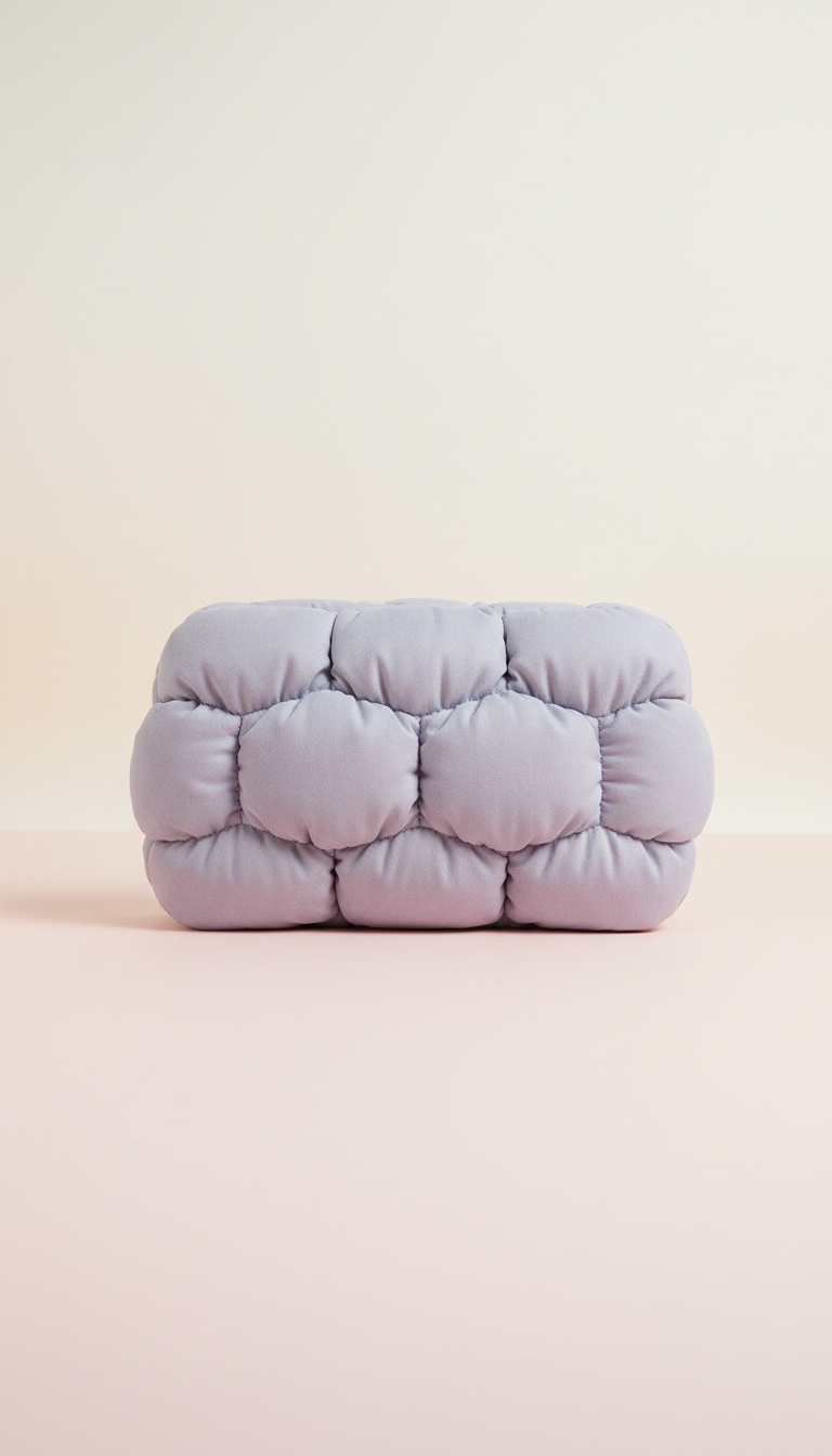 Lavender mist quilted clutch