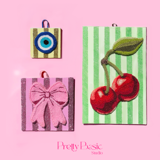 The Wall Charm Trio Hand Tufted wall decor