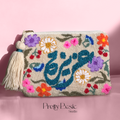 Customized Flower Garden hand tufted clutch