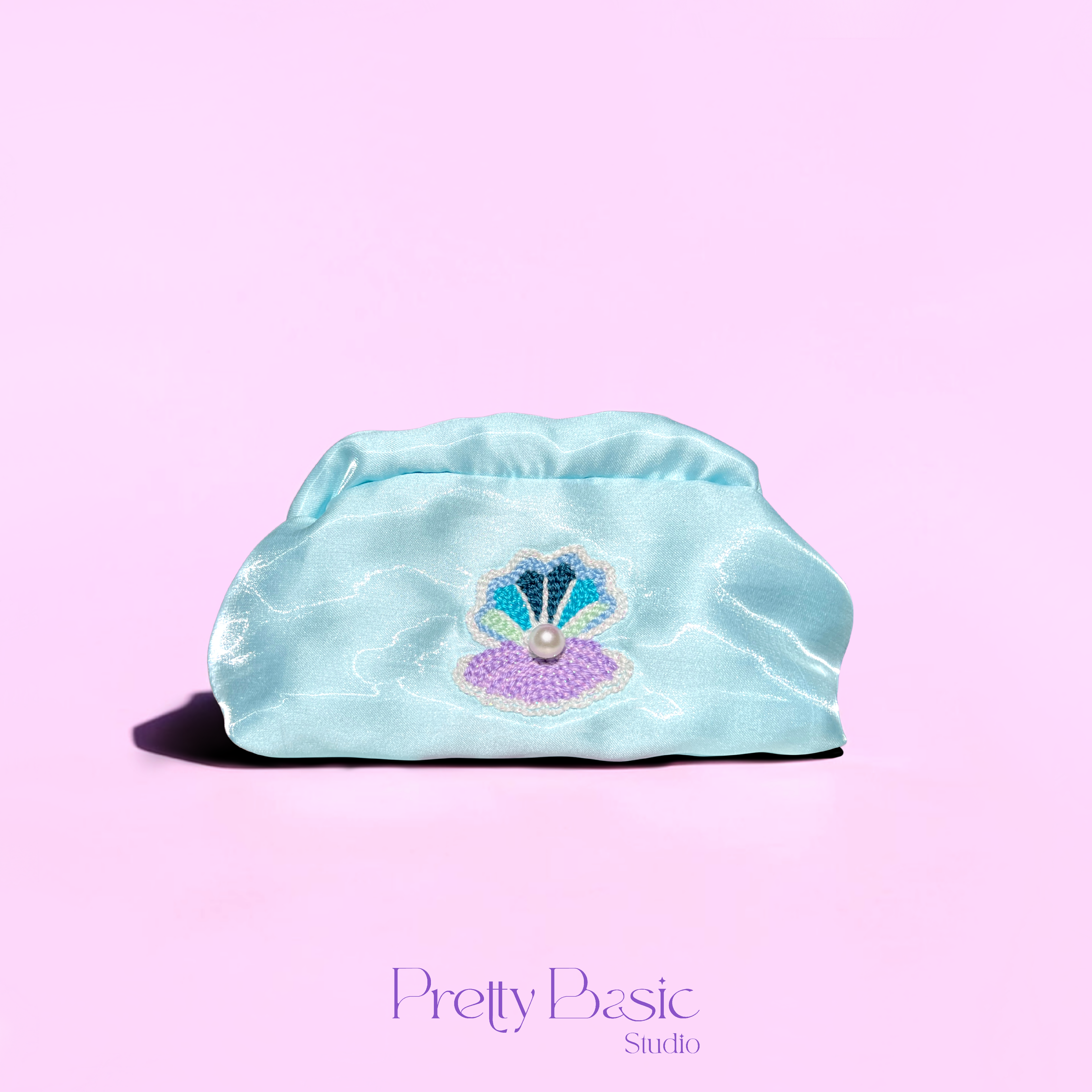The Sea Satin Clutch