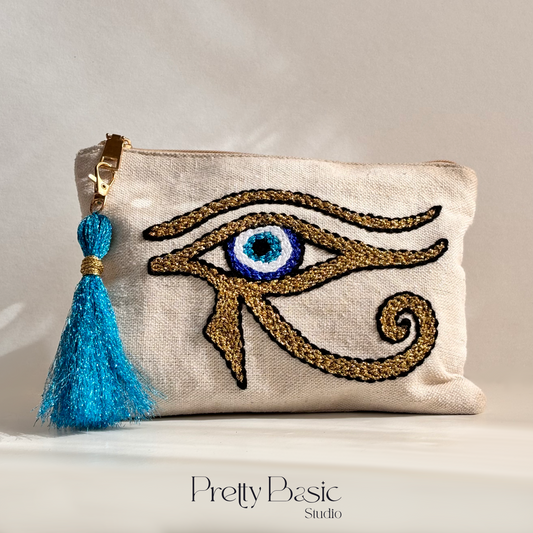 Eye of Horus Hand Tufted Clutch