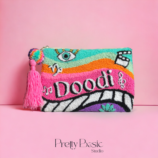 Doodi Hand Tufted Clutch