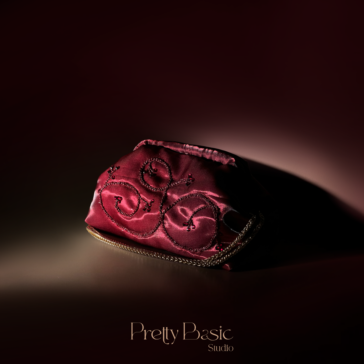 Bordeaux Muse Clutch
