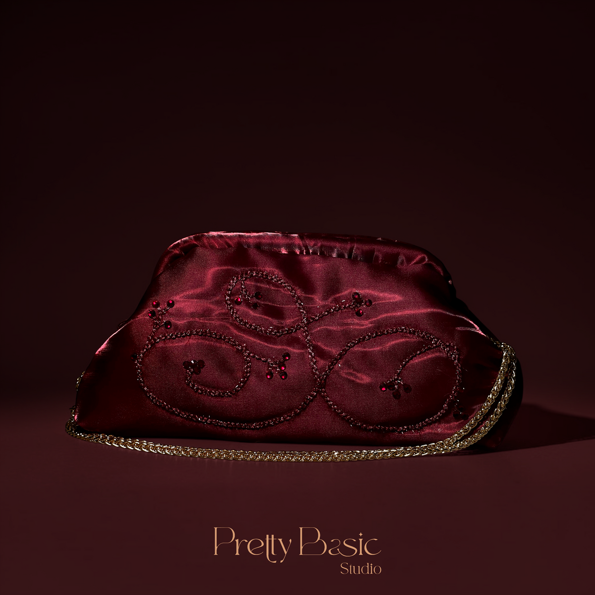 Bordeaux Muse Clutch
