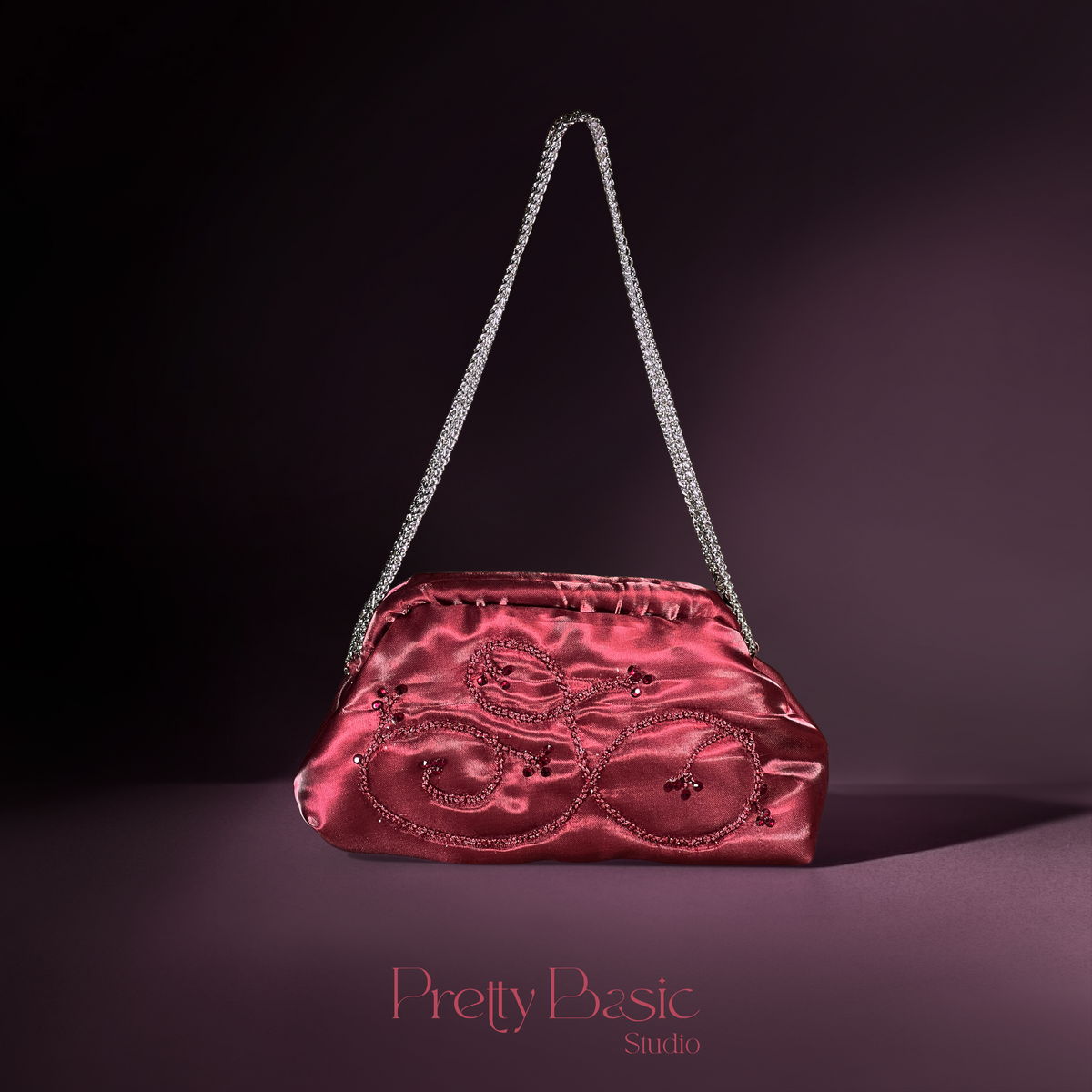 Bordeaux Muse Clutch