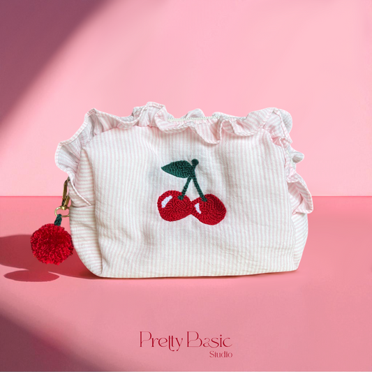 The "striped cherry” Pouch