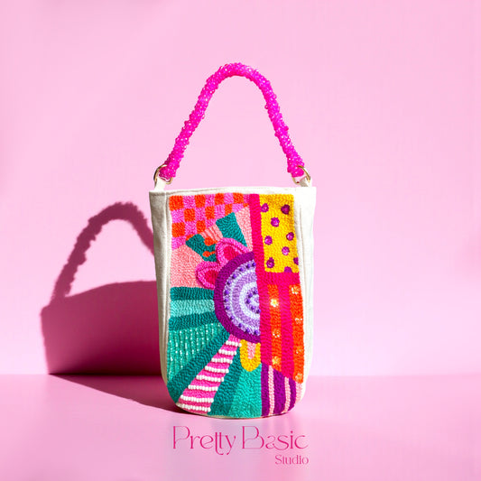 Fiesta Hand Tufted clutch