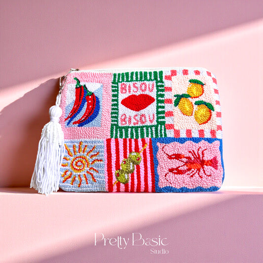 Portofino Hand Tufted clutch