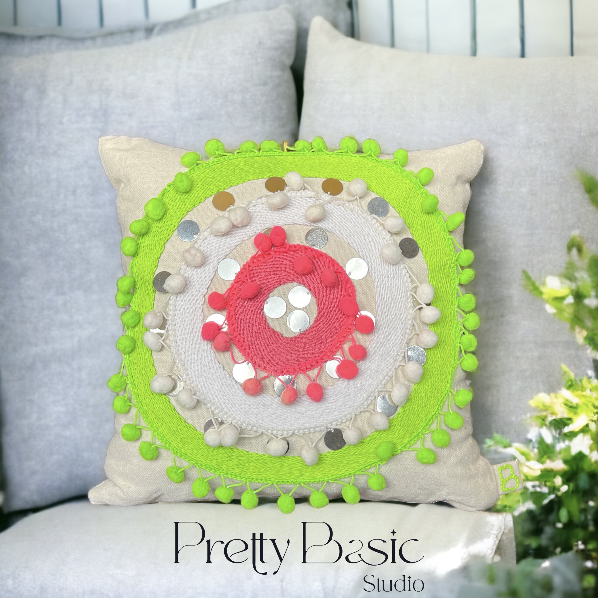 Summer Layers Hand-Tufted Cushion