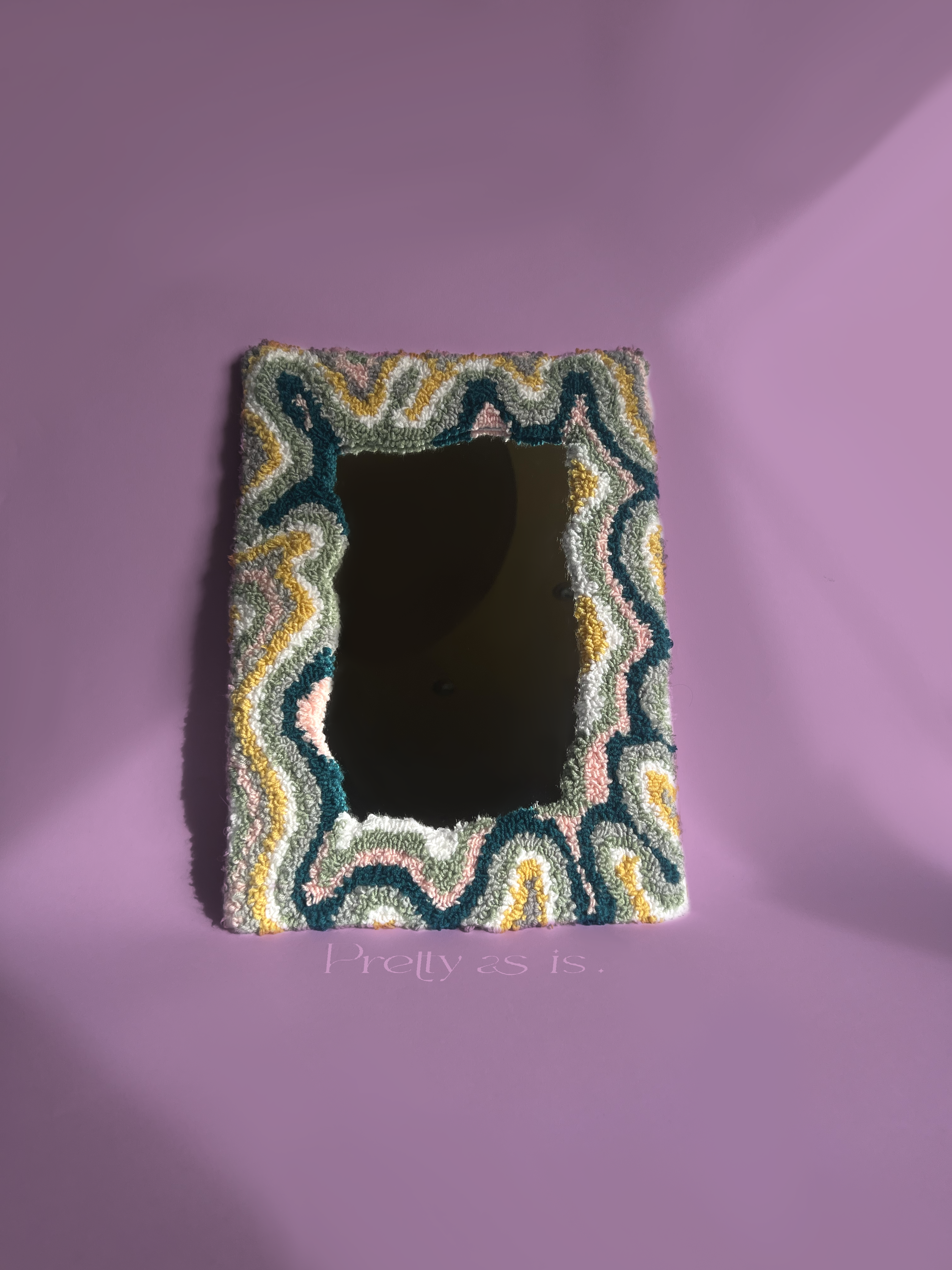 Summer waves Hand-Tufted mirror