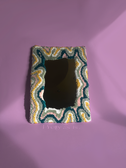 Summer waves Hand-Tufted mirror