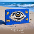 Royal Blue Hand Tufted Clutch