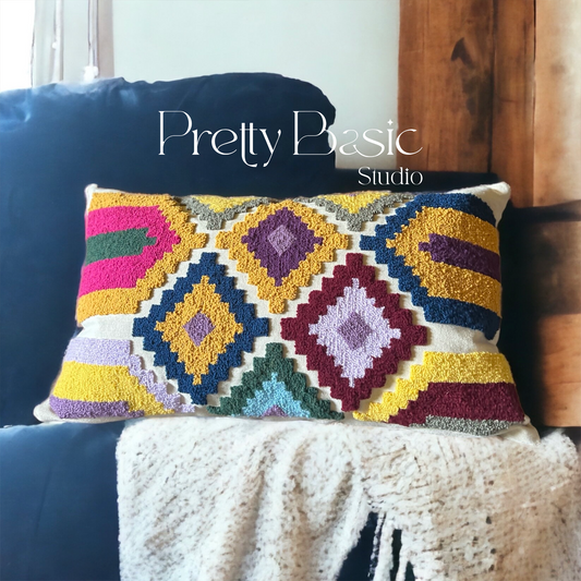 Nubian hand tufted cushion