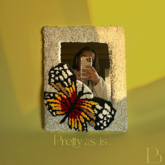 Butterfly Hand-Tufted mirror